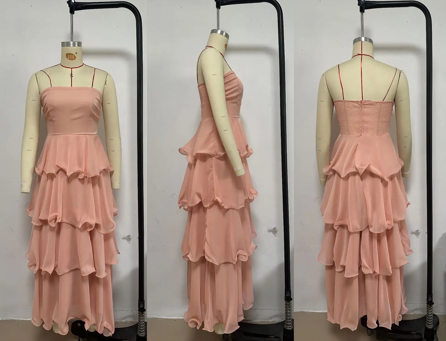 Elegant Dresses - Women's Elegant Tube Top Party Cake Dress Sexy Backless Fashion Solid Color Multi-layered Hem Banquet Dresses Vacation Vestidos