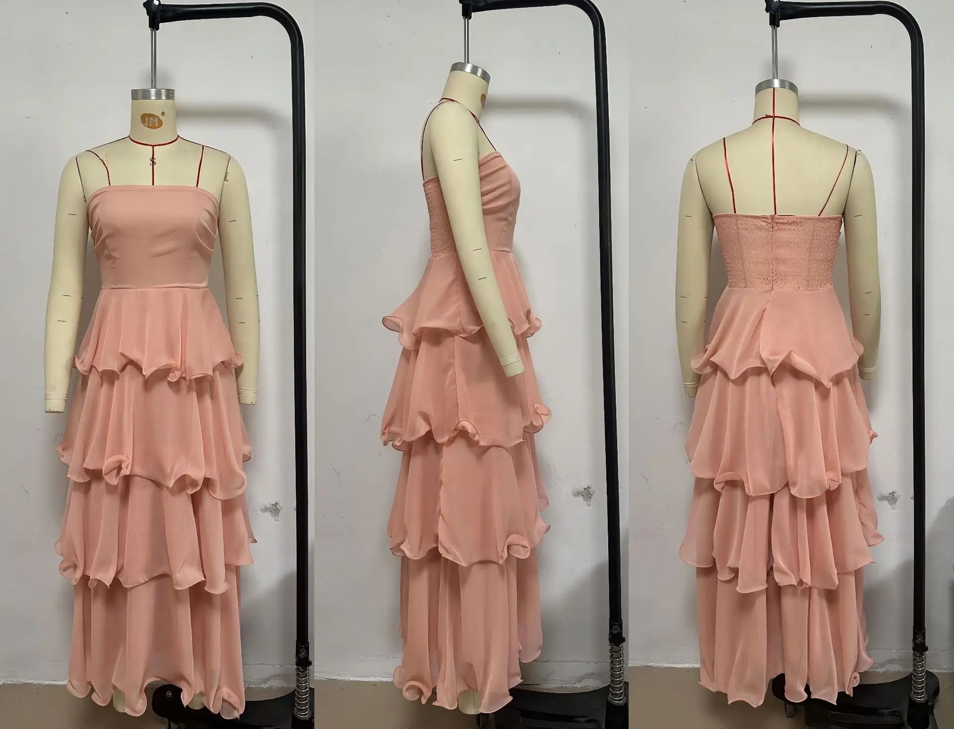 Elegant Dresses - Women's Elegant Tube Top Party Cake Dress Sexy Backless Fashion Solid Color Multi-layered Hem Banquet Dresses Vacation Vestidos