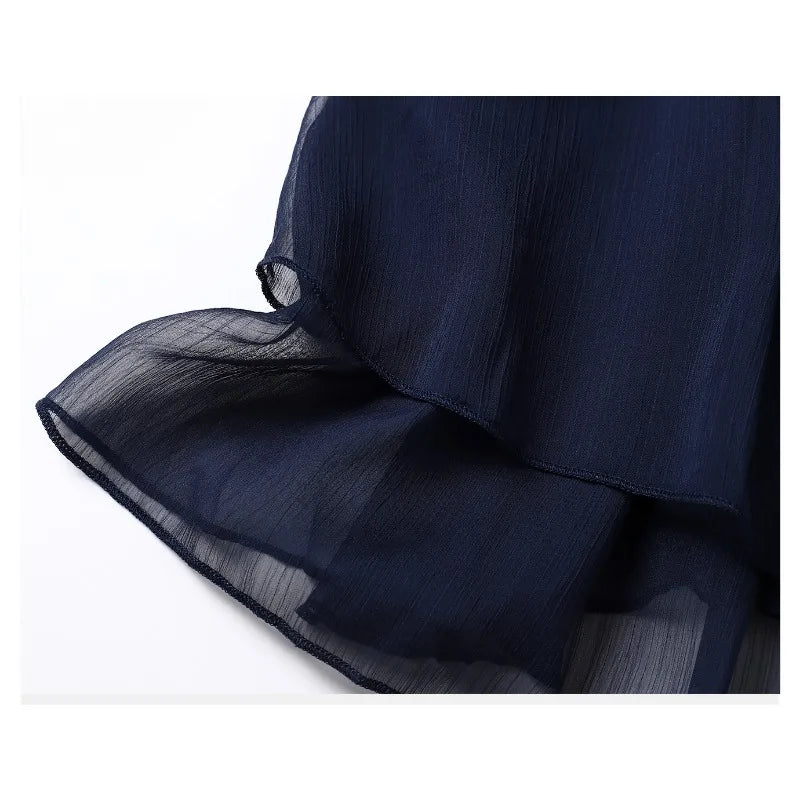 Camis - Mesh Camis Summer Off Shoulder Irregular Casual Hot Girls Camisoles Summer Solid Ruffles Sexy Vests Trendy Female Clothes Tops