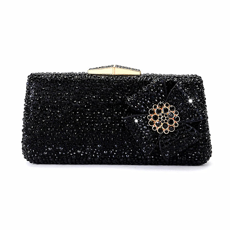 Shoes - New Ladies Rhinestone Clutch Flat Heel Diamond Evening Shoes and Bag suit Rhinestone Flat plus size Stone Slippers Size 34-44