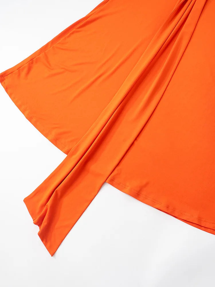 Elegant Dresses - Sexy Sleeveless Hollow Out Irregular Side Ribbon Pleated Long Dress For Women High Waist Elegant Sexy Club Party Dress