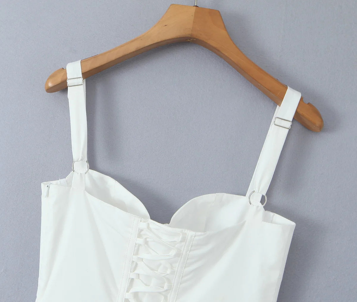 Midi Dresses - women's clothing French white waist slimming suspender dress female summer three-dimensional