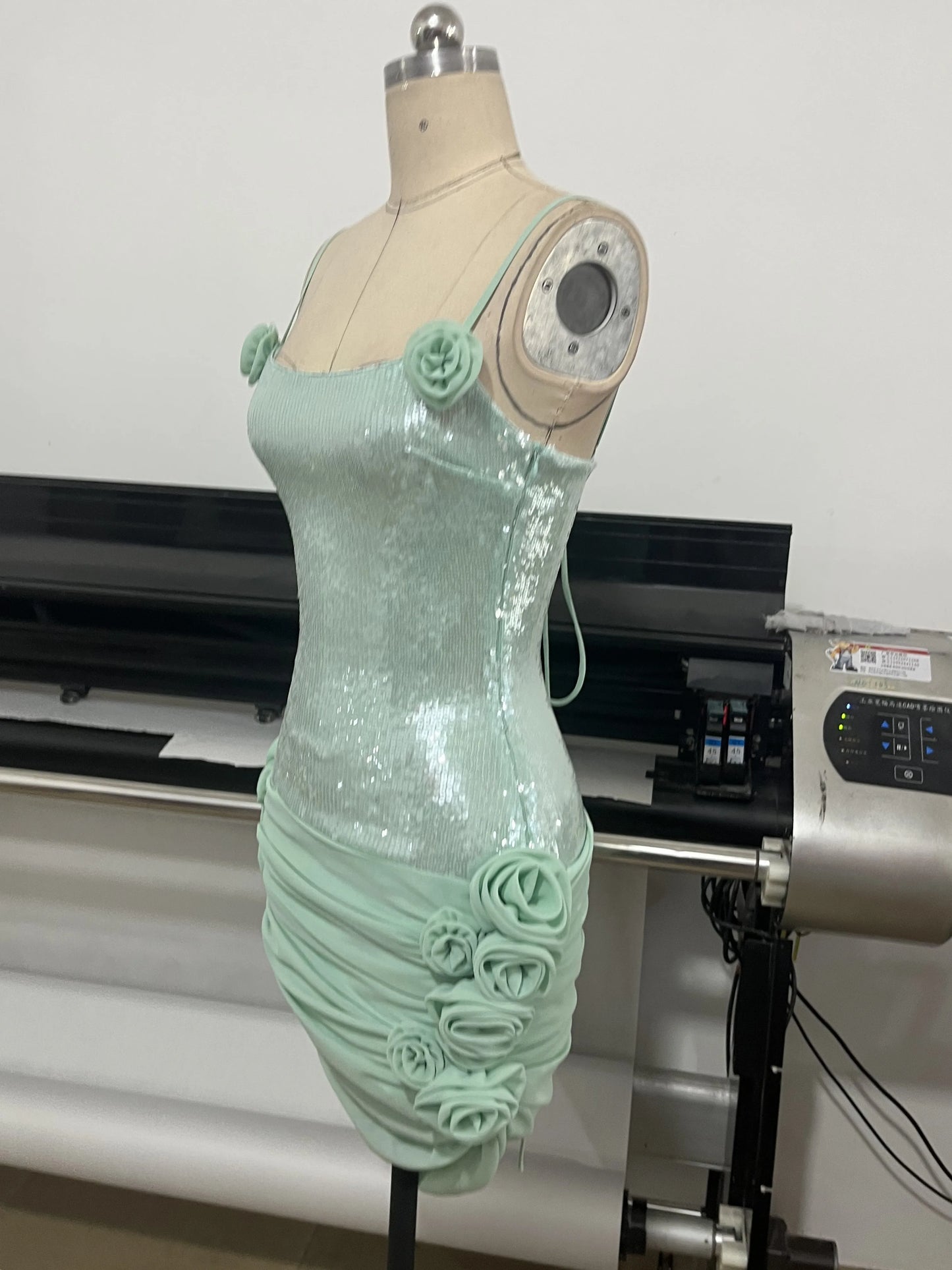 Elegant Dresses - Sexy Spaghetti Strap Backless Prom Dresses for Women Luxury 2025 Summer Sequins Flower Lace-up Pleated Mini Dress Elegant Gowns
