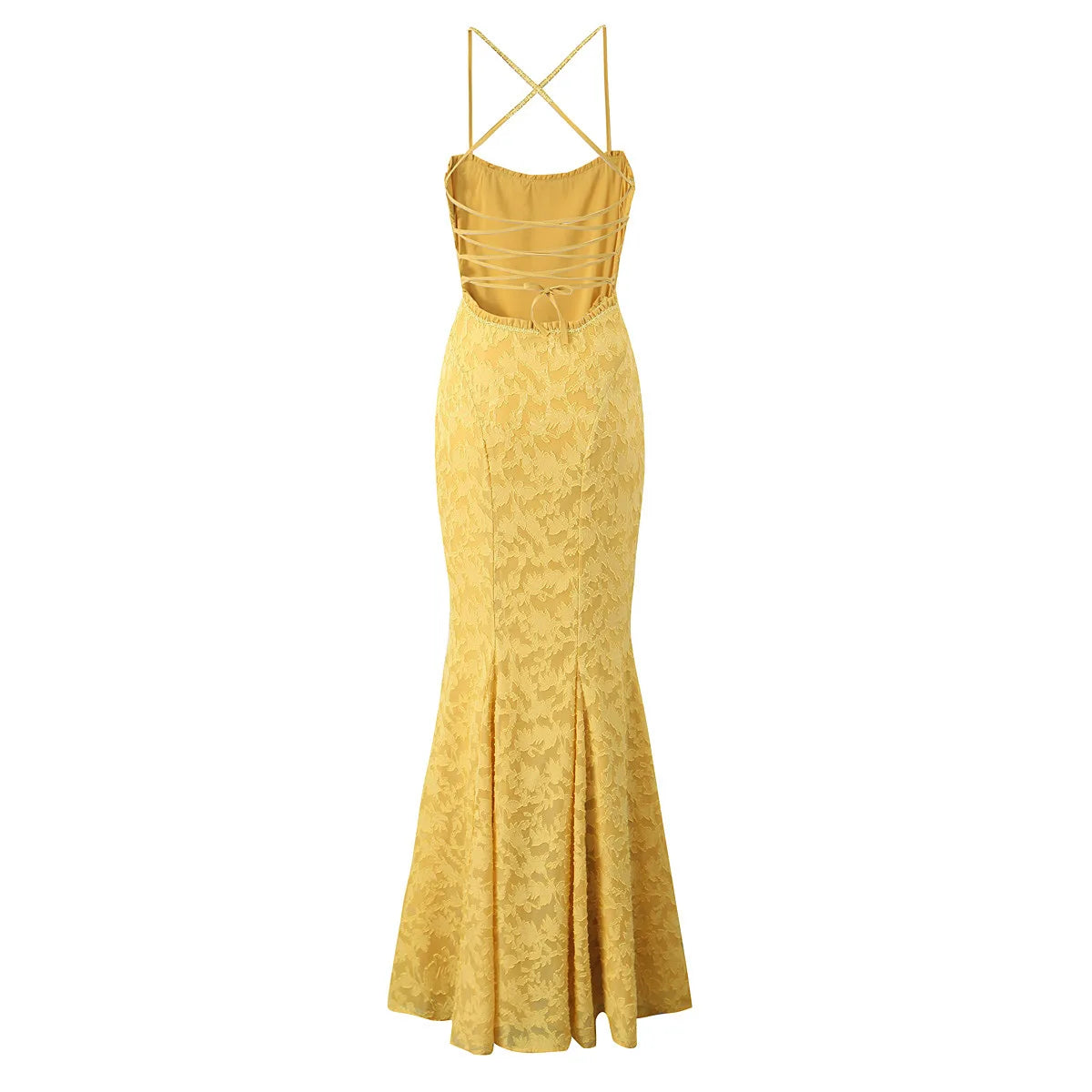 Elegant Dresses - Suninheart New Square Neck Backless Suspender Dress with Hip Wrap Sexy Slim Fit Fish Tail Long Retro Evening Dresses 2025