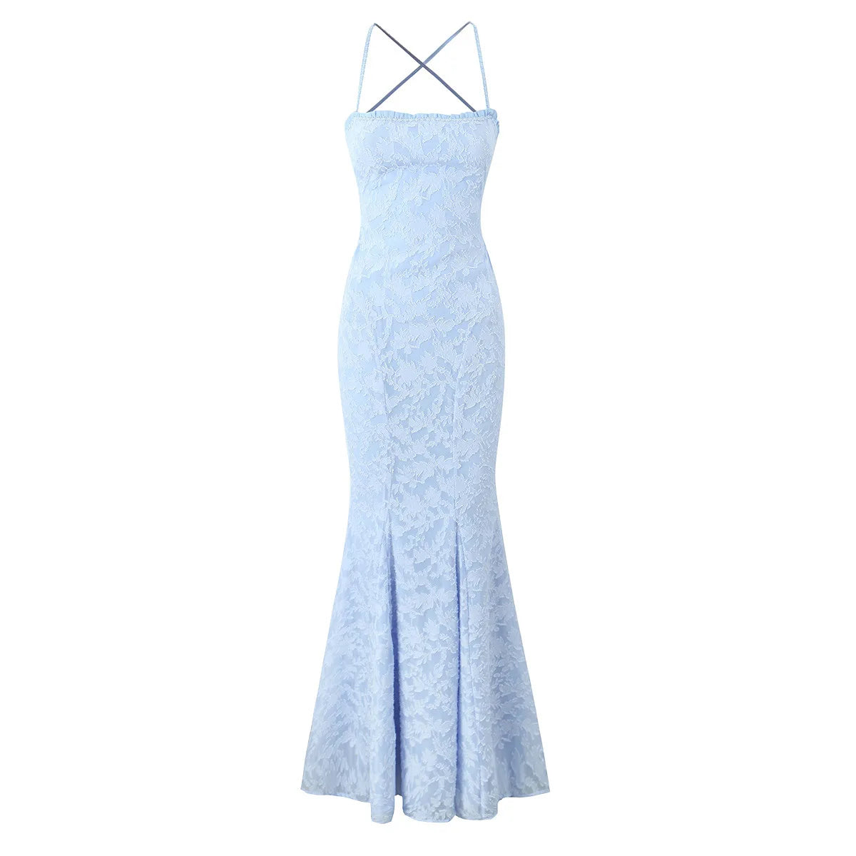 Elegant Dresses - Suninheart New Square Neck Backless Suspender Dress with Hip Wrap Sexy Slim Fit Fish Tail Long Retro Evening Dresses 2025