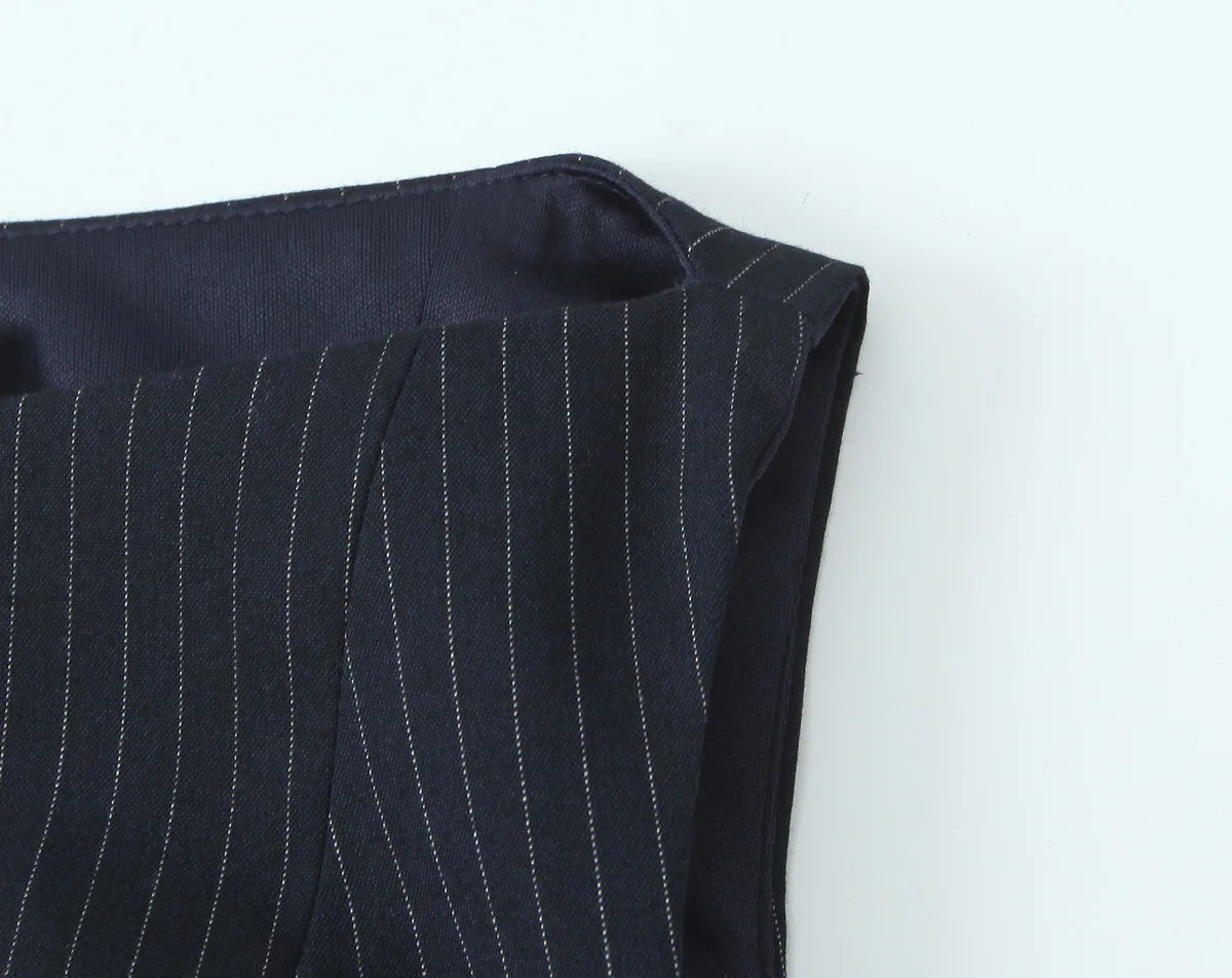 Peplum Tops - Women's New Fashion Simple Stacked Decorative Slim Fit 3-Color Top Female Elegant Round Neck Sleeveless Ruffle Zipper Top