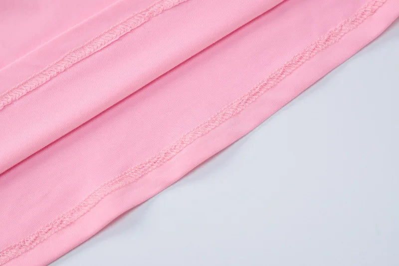 Elegant Pink Sexy Bandage Backless Maxi Dress Summer Backless Outfits for Women Birthday Vestido Sun Dresses Chic