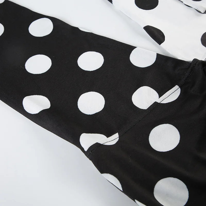 Sleeveless Blouses - Contrast Polka Dot Cross Scarf Vest Sexy Hot Girl Two Wears Short Top V Neck Slim Fashion Club Party Tank 2025 New Summer