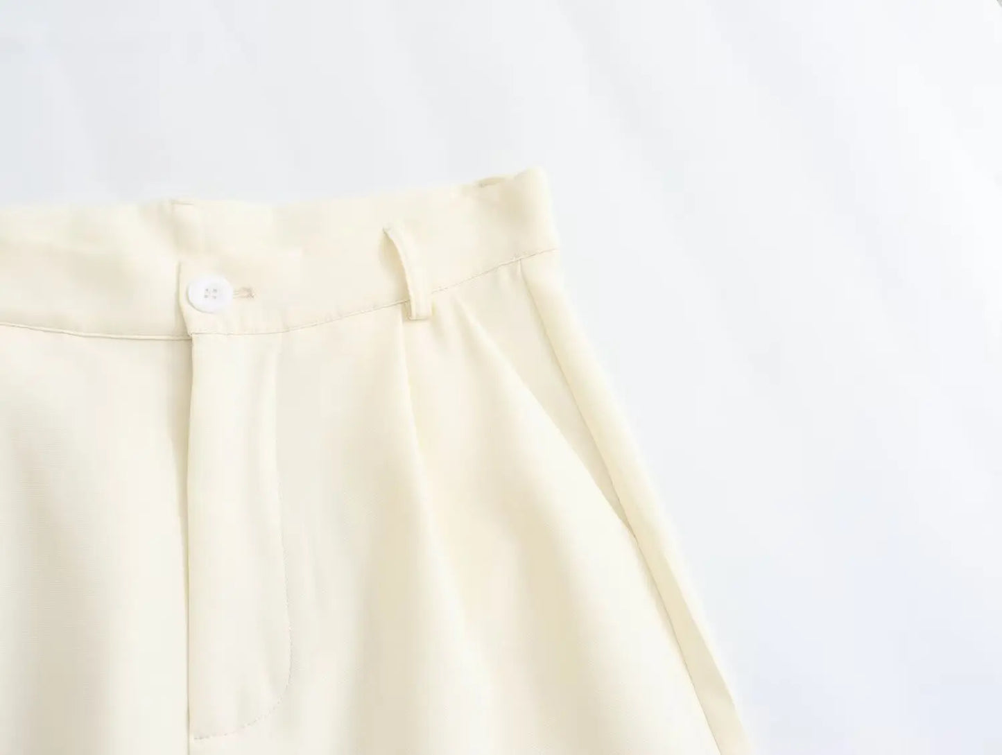 Matching Sets - Spring SummerWomen Casual Solid Suits Strapless Zipper Slim Vests+High Waist Zipper Pants Fashion Women Vintage Suit