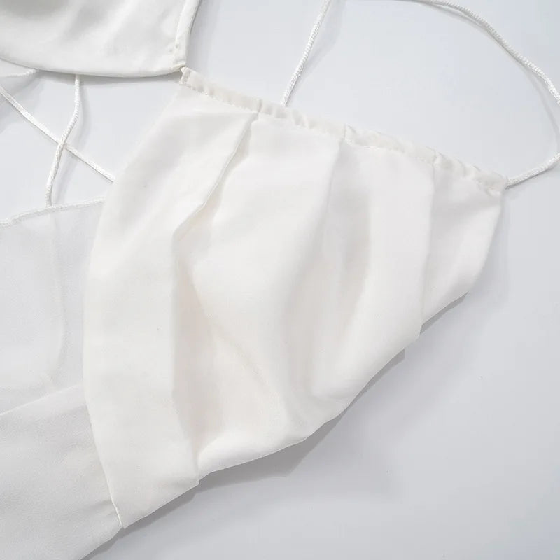 See-through Dresses - Transparent Mesh Summer Beach Dress White Black Sexy Vacation Outfits Backless Maxi Long Dresses Woman 2025 C85-DD19