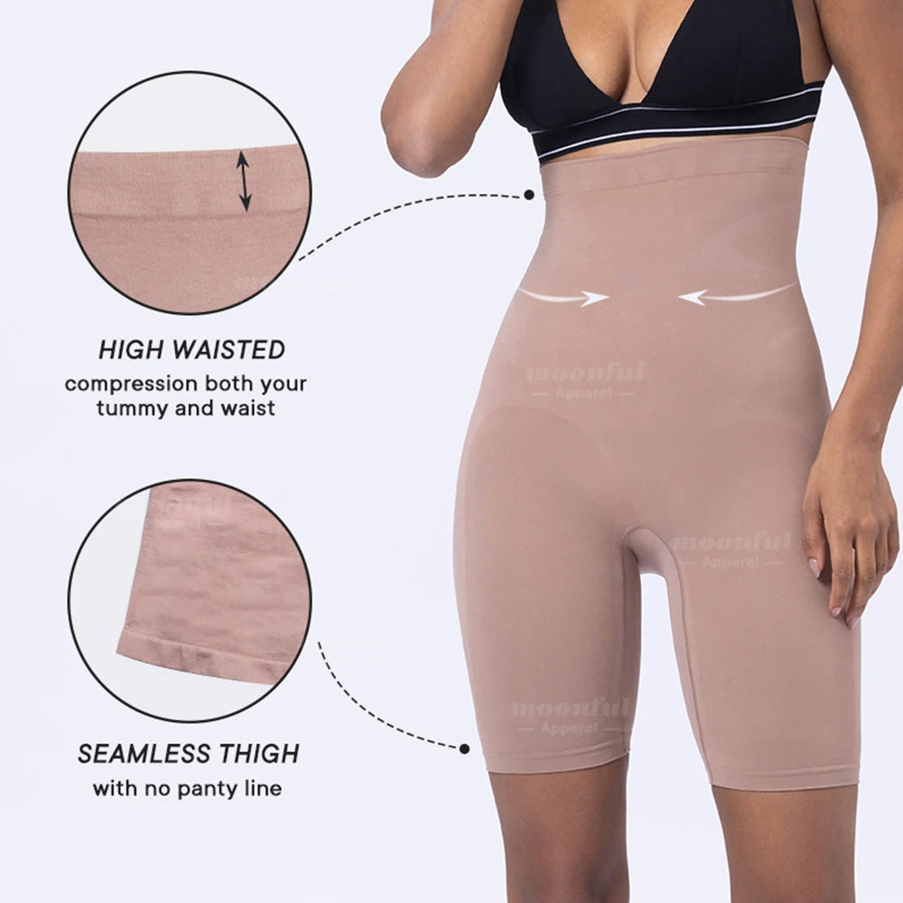 Shapers - Seamless Slimming Panties Abdomen Waist Trainer Body Shaper Woman High Waist Sheath Flat Belly Control Shapewear Invisible Pants