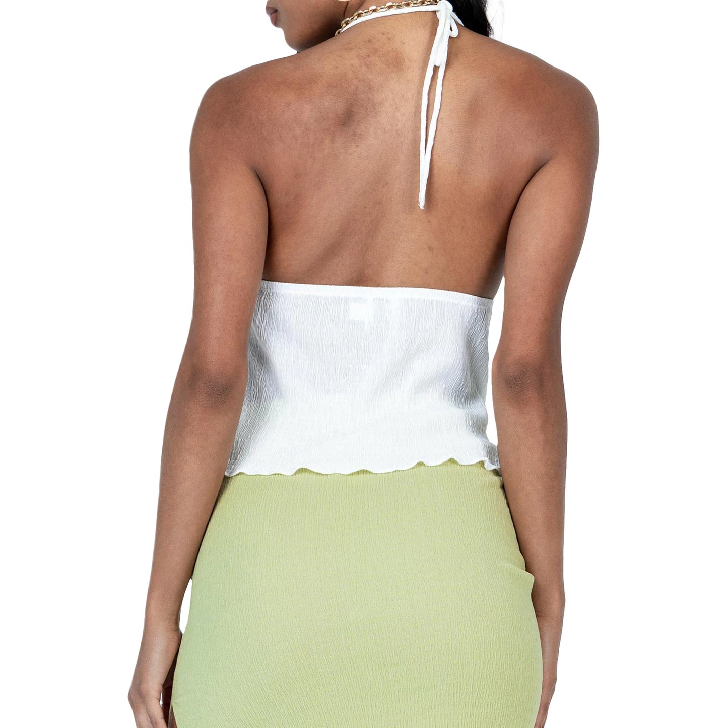 Tie Tops - Women Sexy Halter Tie-up Vest Tops Casual Street Solid Color Sleeveless Backless Open Front Tie-up Split Camisoles