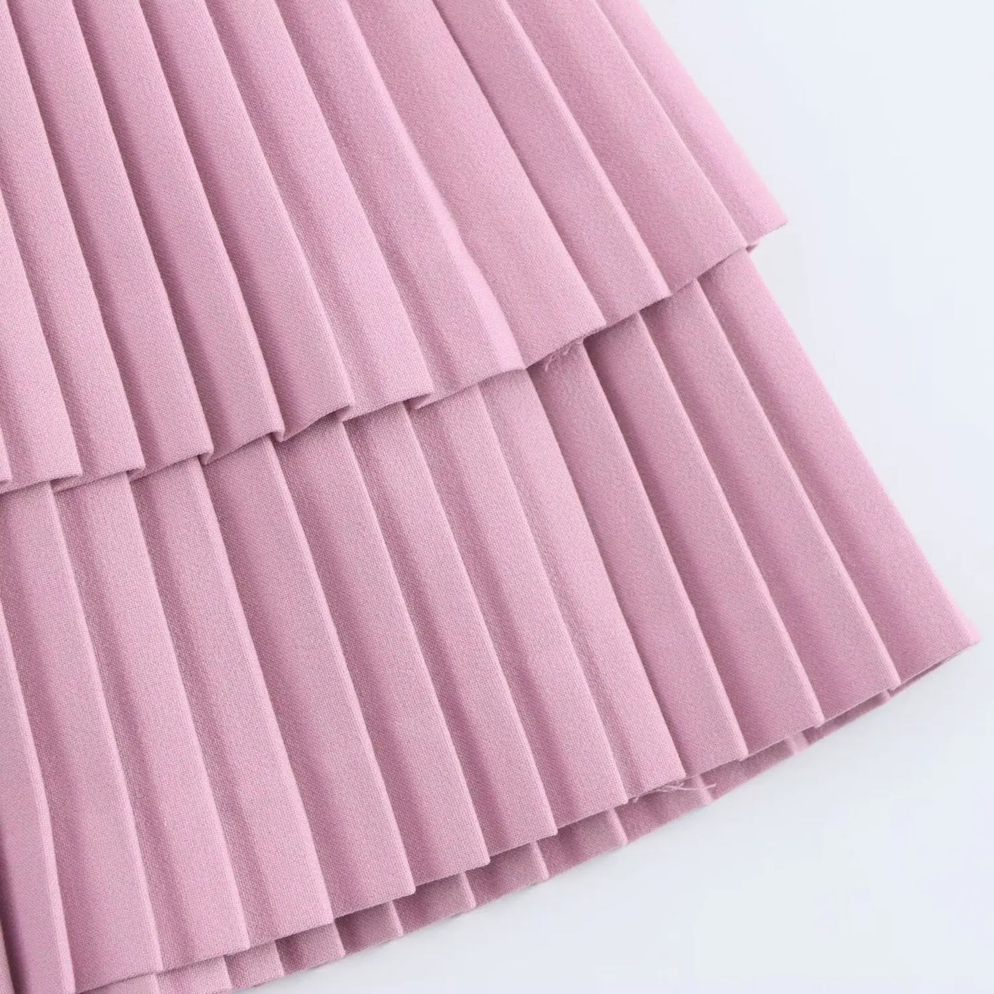 Mini Dresses - Women Fashion Square Collar Sleeveless Solid Mini Dress Female Summer Pleated Dress Chic High Street Slim Short Dress