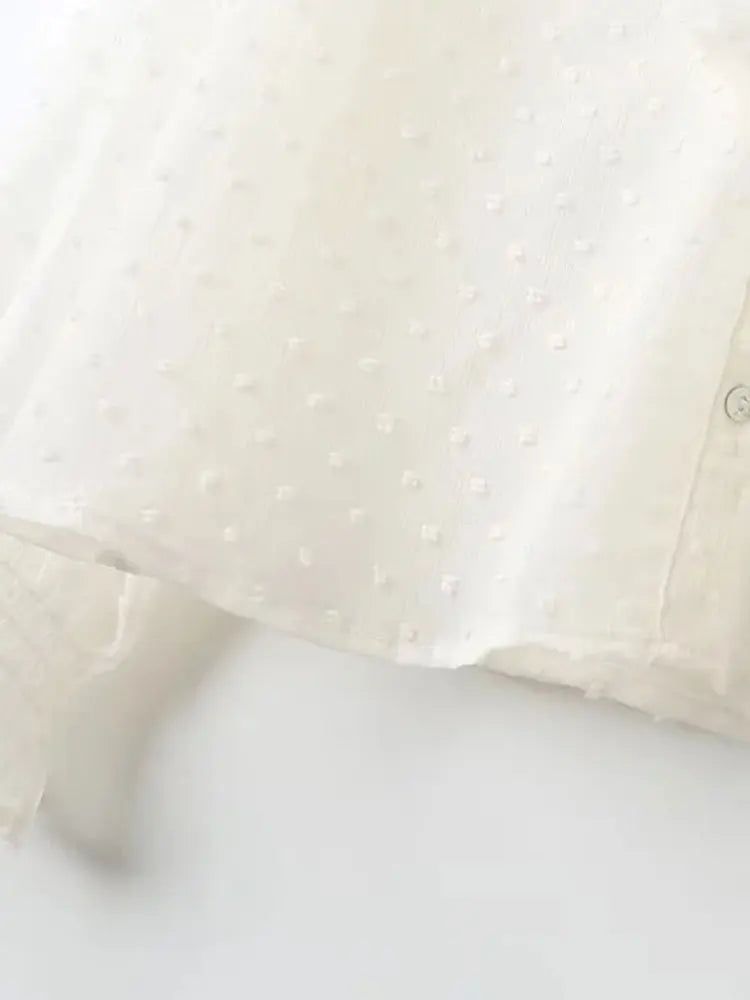 Blouses - 2025 Spring Summer Women French Fashion Chiffon Shirts Ruffle Design Single-breasted Vintage Blouses