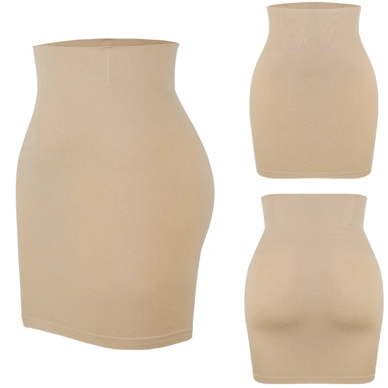 Shapers - Half Slips for Under Dress Women Shapewear Tummy Control Slim Waist Body Shaper Half Skirts Thongs 2 in 1 Butt Lifter Underwear