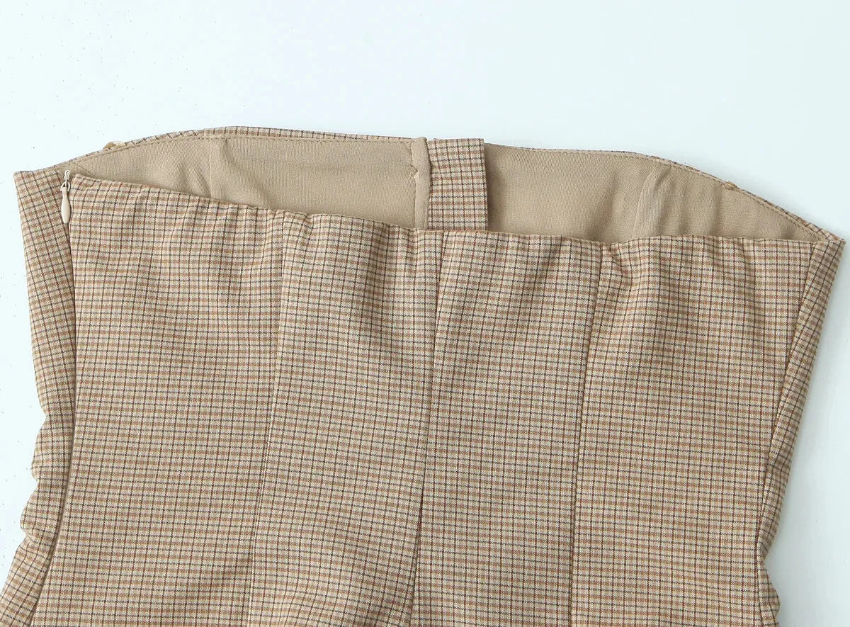Plaid Shorts Sets for Women 2 Pieces 2025 New Fashion Off Shulder Short Tops Women Suit Two Piece Set Women Outfit
