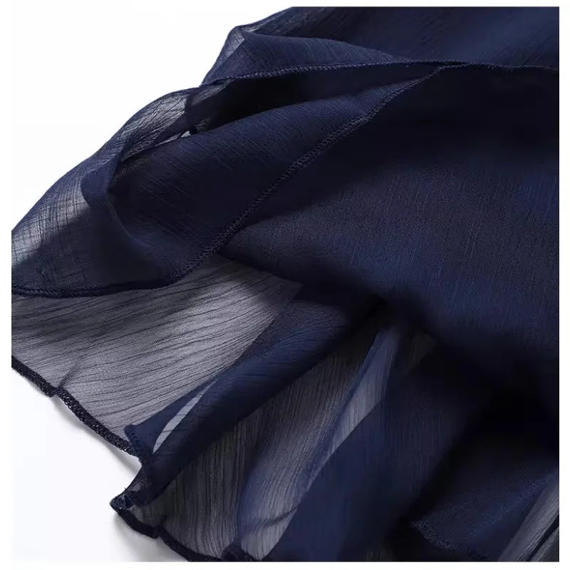 Camis - Mesh Camis Summer Off Shoulder Irregular Casual Hot Girls Camisoles Summer Solid Ruffles Sexy Vests Trendy Female Clothes Tops