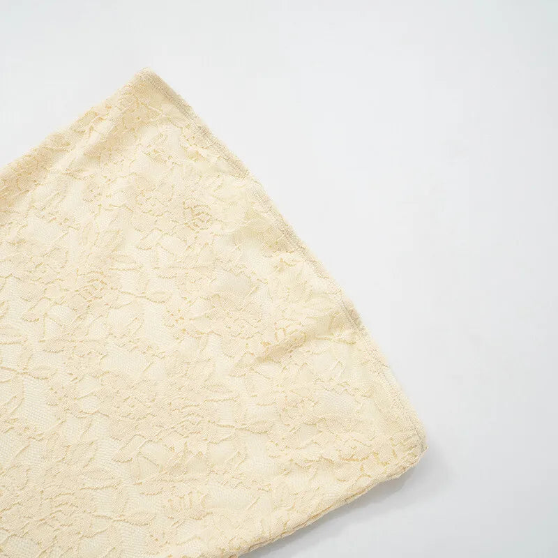 Tube Dresses - Off-shoulder Strapless Sexy Mini Dress For Women Elegant Lace Sleeveless Backless High Waist Pleated Cake Dress