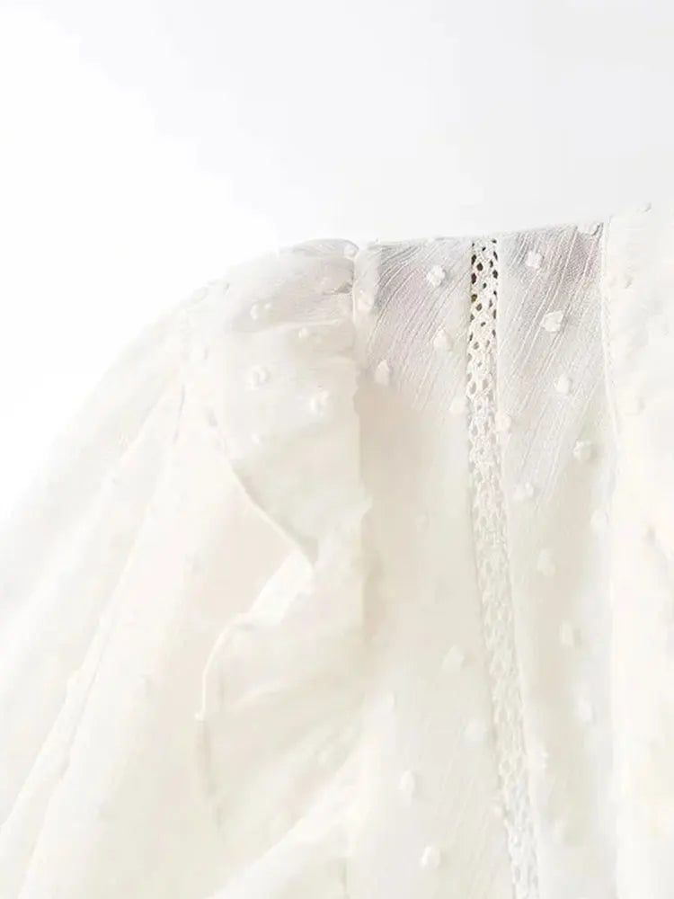 Blouses - 2025 Spring Summer Women French Fashion Chiffon Shirts Ruffle Design Single-breasted Vintage Blouses