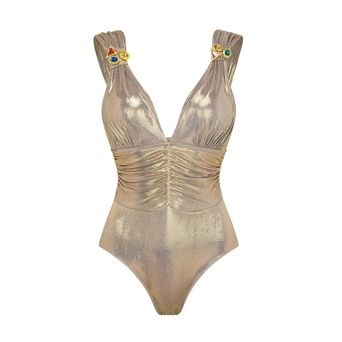 Metallic Swimwear - 2Pcs Hollow Swimsuit Women Sexy Swimwear 2025 New Bikini With Skirt Female Biquini Push Up Swim Suit Bodysuit Beachwear Cover Up