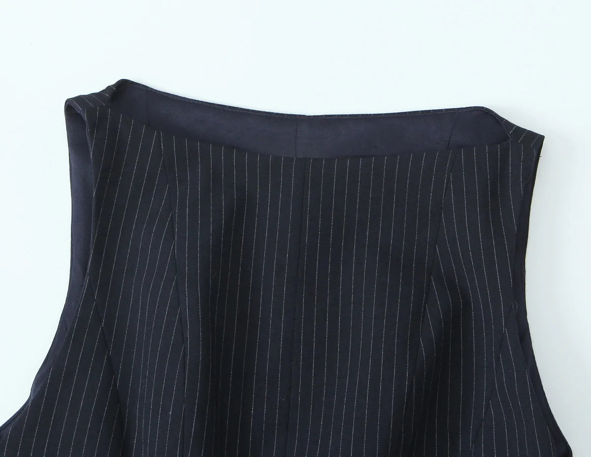 Peplum Tops - Women's New Fashion Simple Stacked Decorative Slim Fit 3-Color Top Female Elegant Round Neck Sleeveless Ruffle Zipper Top