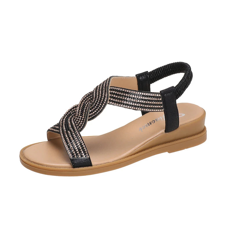 Sandals - Sparkling Roman Gladiator Sandals for Women