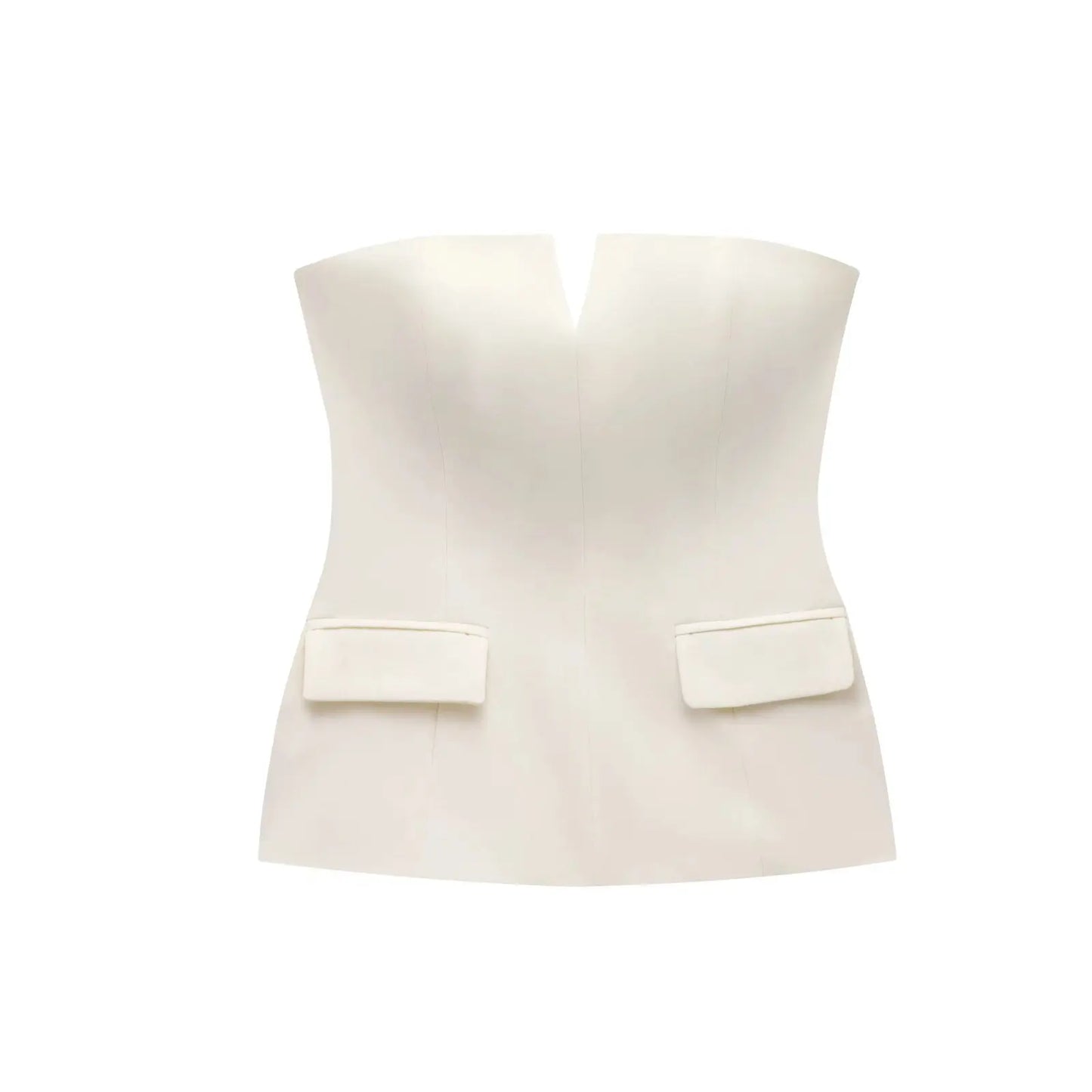 Strapless Tops - Spring Summer Women Strapless Crop 2025 Tops Basic Sleeveless Office Lady Tops Trend Street Classic Solid Tube Tops