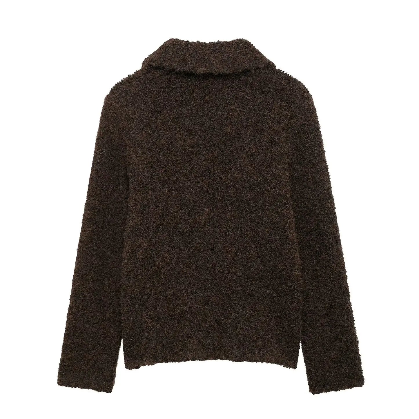 Cardigans - Women Autumn Flowers Shape Single Breasted Lapel Long Sleeve Knitted Top Fashion Female Chic Casual Slim Sweater Cardigan