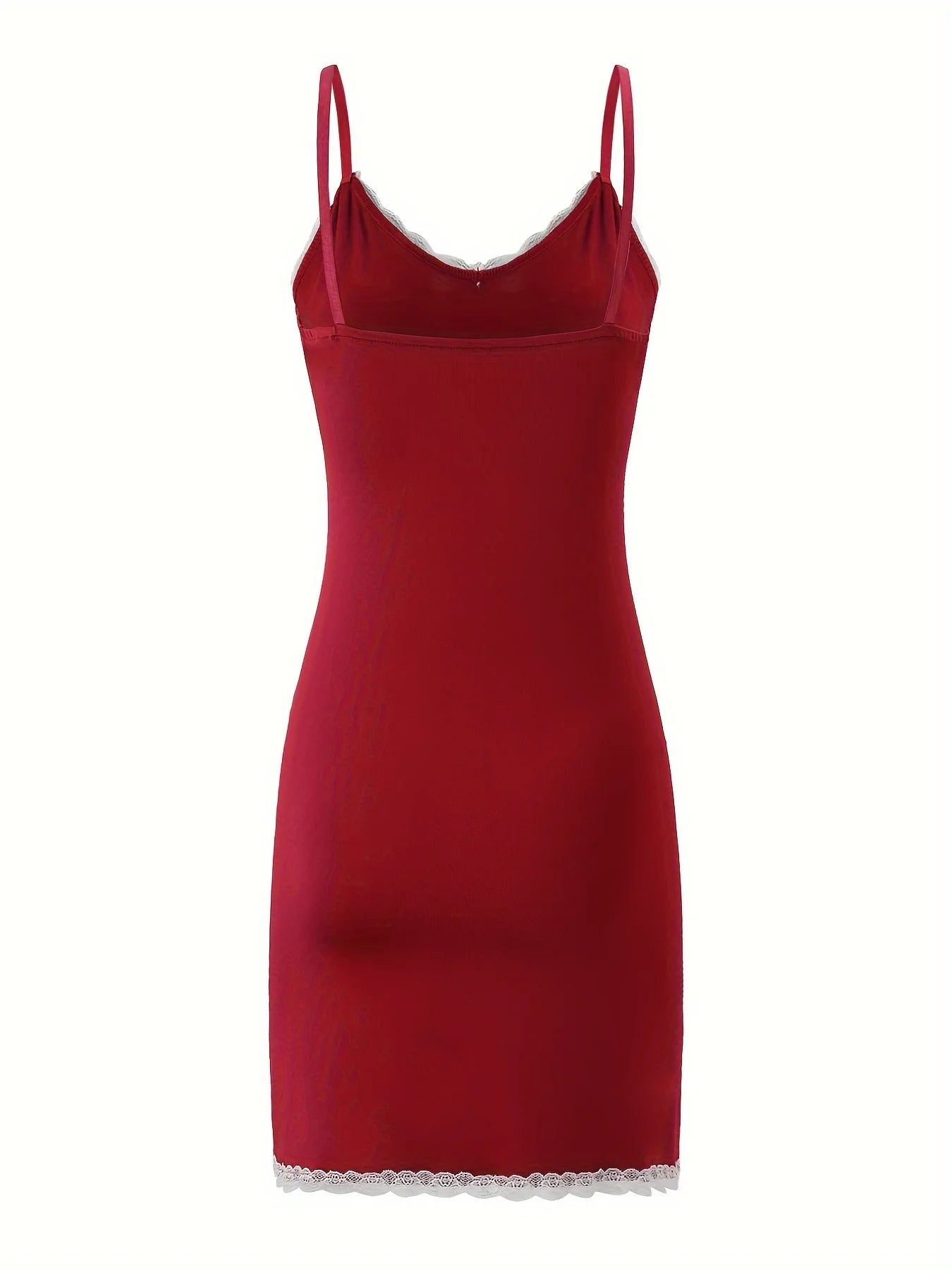 Nightdresses - Women's Sling Pajamas Dress Can Wear Lace Lace Tight Sexy Home Clothes