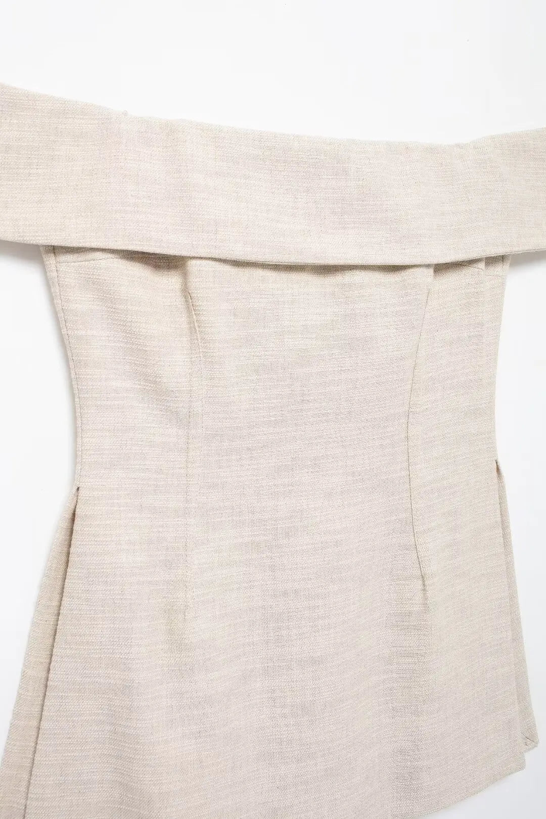 Pants Sets - Women Elegant Solid Slim Back Zipper Side Slit Crop Design Slash Neck Top+High-Waisted Zip-up Loose Long Pant 2 Piece Set