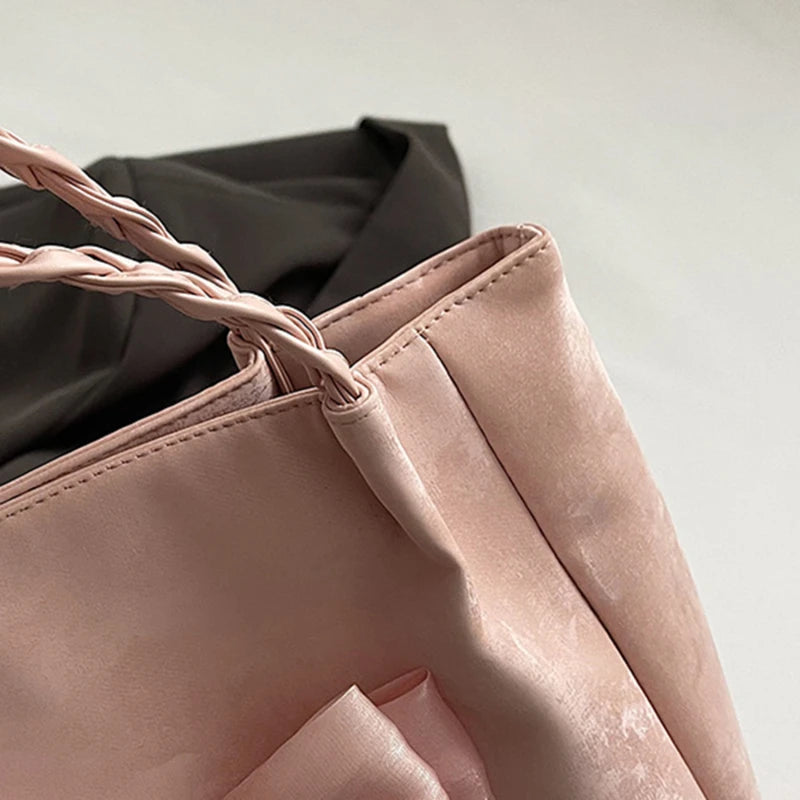 HandBags - Women's Shoulder Bag with Bows Versatile Casual Hand-held Tote Bag Women's Bag Simple Spacious Trendy Crossbody Bag Commuter Bag