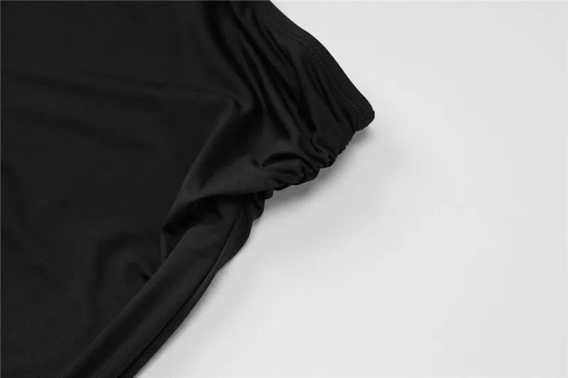 Party Dresses - Black Sexy Dress Sets Women Spaghetti Strap Bodysuit And Maxi Skirt Matching Sets Backless Slim Fit Long Skirt Set