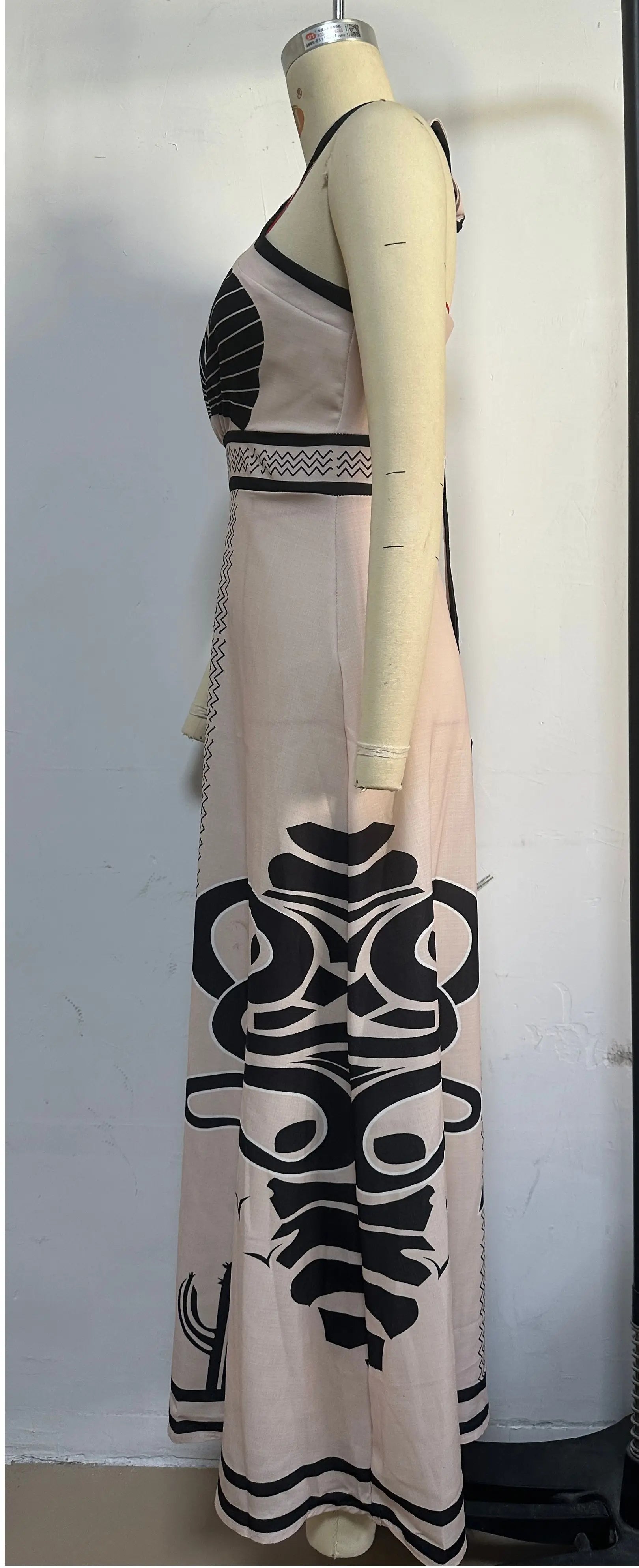 Vacation Dresses - Beach Floral Print Backless Vintage Summer Dress Women Halter Bandage Split Elegant Dress 2025 Bohe Holiday Party Dress Female