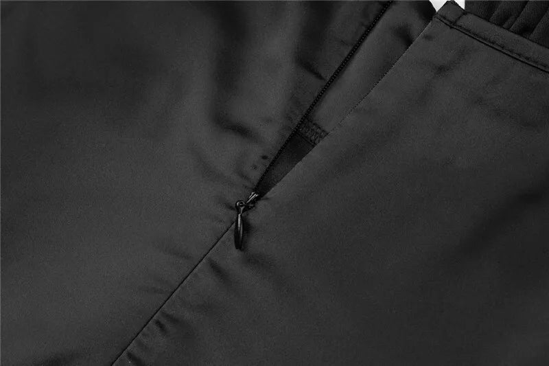 Elegant Dresses - Halter Backless Sexy Maxi Dress For Women Black Satin Hollow Out Sleeveless Strapless Bodycon Club Long Dress Elegant