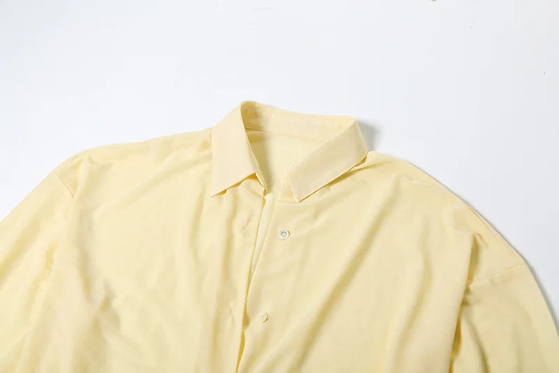 Blouson Dresses - Sexy Long Sleeve Turn-down Colla Bag Hip Strap Shirt Dress For Women See Through Patchwork High Waist Dress Streetwear