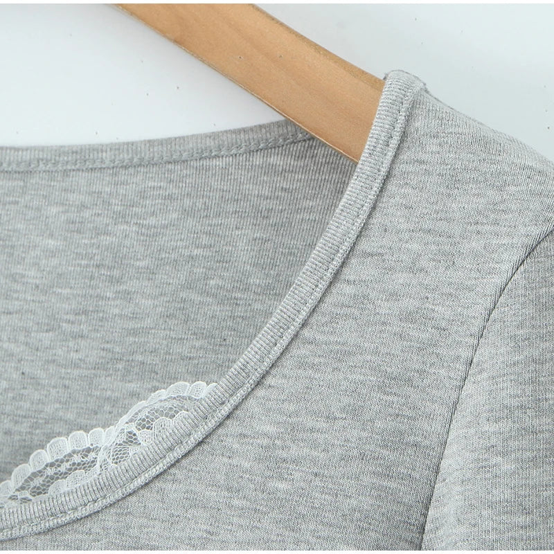 Loungewear - Women Lace Top Pant Suit Casual Bow Lace Up Patchwork Blouse Loose Elastic Waist Trouser Female Sets 2025 Spring Lady Streetwear