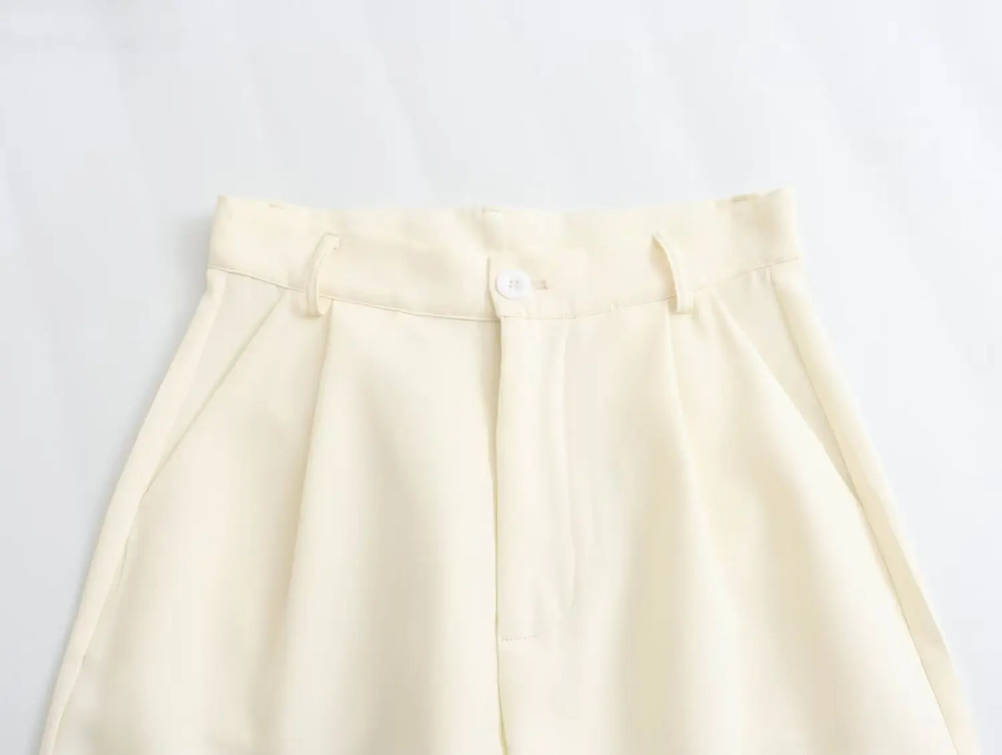 Matching Sets - Spring SummerWomen Casual Solid Suits Strapless Zipper Slim Vests+High Waist Zipper Pants Fashion Women Vintage Suit