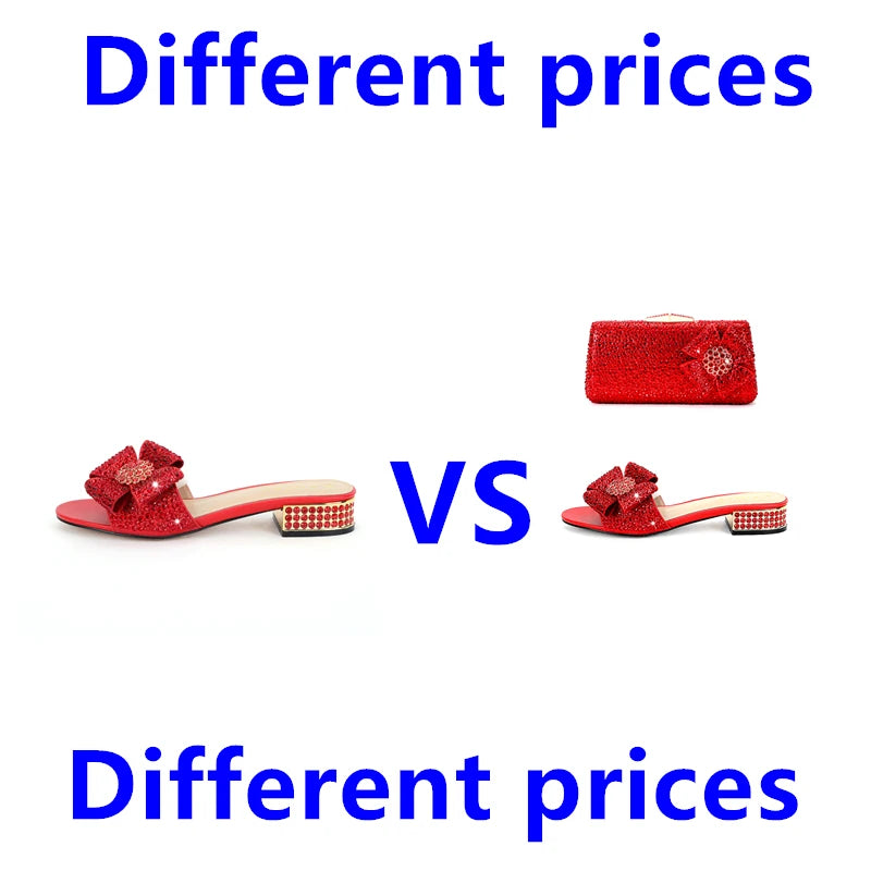 Shoes - New Ladies Rhinestone Clutch Flat Heel Diamond Evening Shoes and Bag suit Rhinestone Flat plus size Stone Slippers Size 34-44