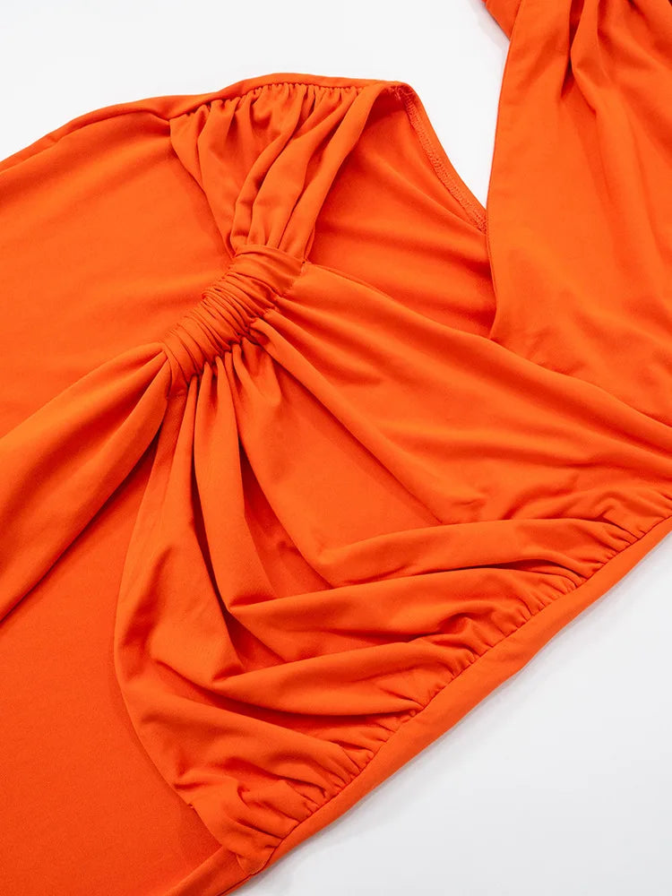 Elegant Dresses - Sexy Sleeveless Hollow Out Irregular Side Ribbon Pleated Long Dress For Women High Waist Elegant Sexy Club Party Dress