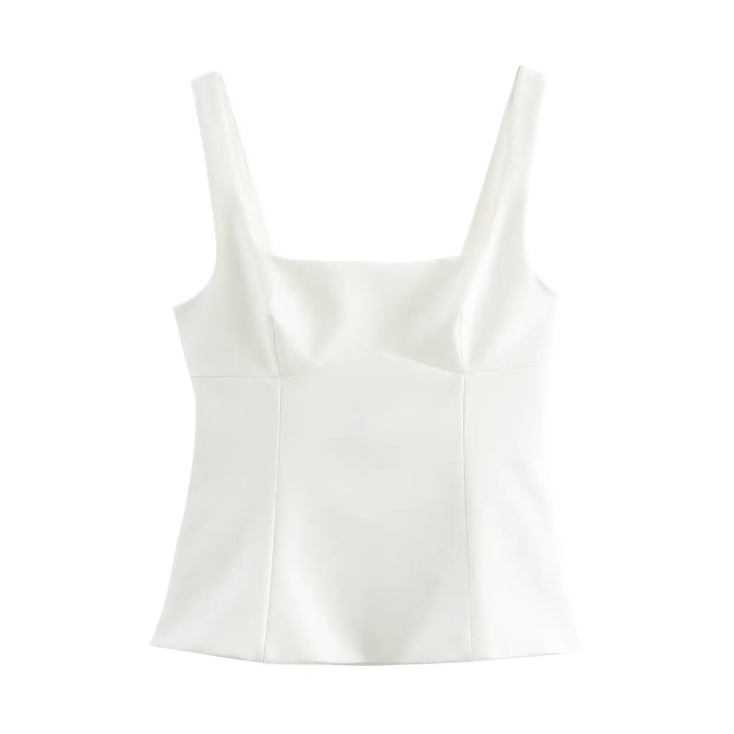 Blouses - Summer Women's Backless Bow Tops Sweet Square Neck Slim Tank Tops Solid Camisole Y2k Vests Short Top Woman Clothing