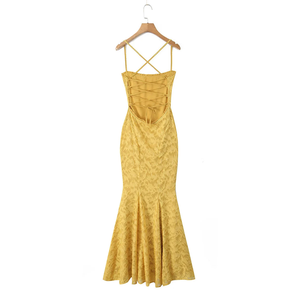 Elegant Dresses - Suninheart New Square Neck Backless Suspender Dress with Hip Wrap Sexy Slim Fit Fish Tail Long Retro Evening Dresses 2025