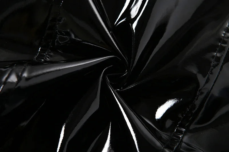 Bodysuits - Gothic PU Leather Bodysuit Strapless Bodysuit Club Backless Sexy Body Femme