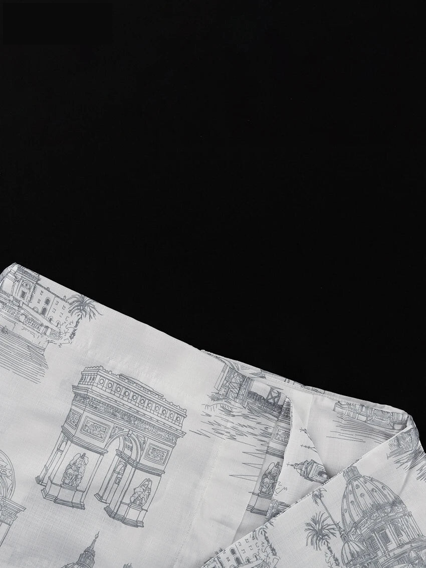 Skirt Sets - Summer Loose Print 2 Piece Sets Women Outfit 2024 Elegant Short Sleeve Shirt With High Waist Lace-Up Mini Skirts Set