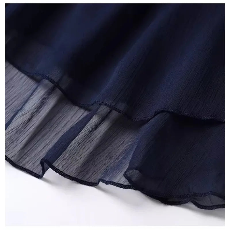 Camis - Mesh Camis Summer Off Shoulder Irregular Casual Hot Girls Camisoles Summer Solid Ruffles Sexy Vests Trendy Female Clothes Tops