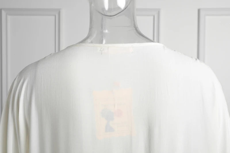 Kaftans - Jastie Embroidered Women Maxi Dress V-Neck Batwing Sleeve Loose Oversize Summer Dresses Drawstring Waist Boho Beach Vestidos