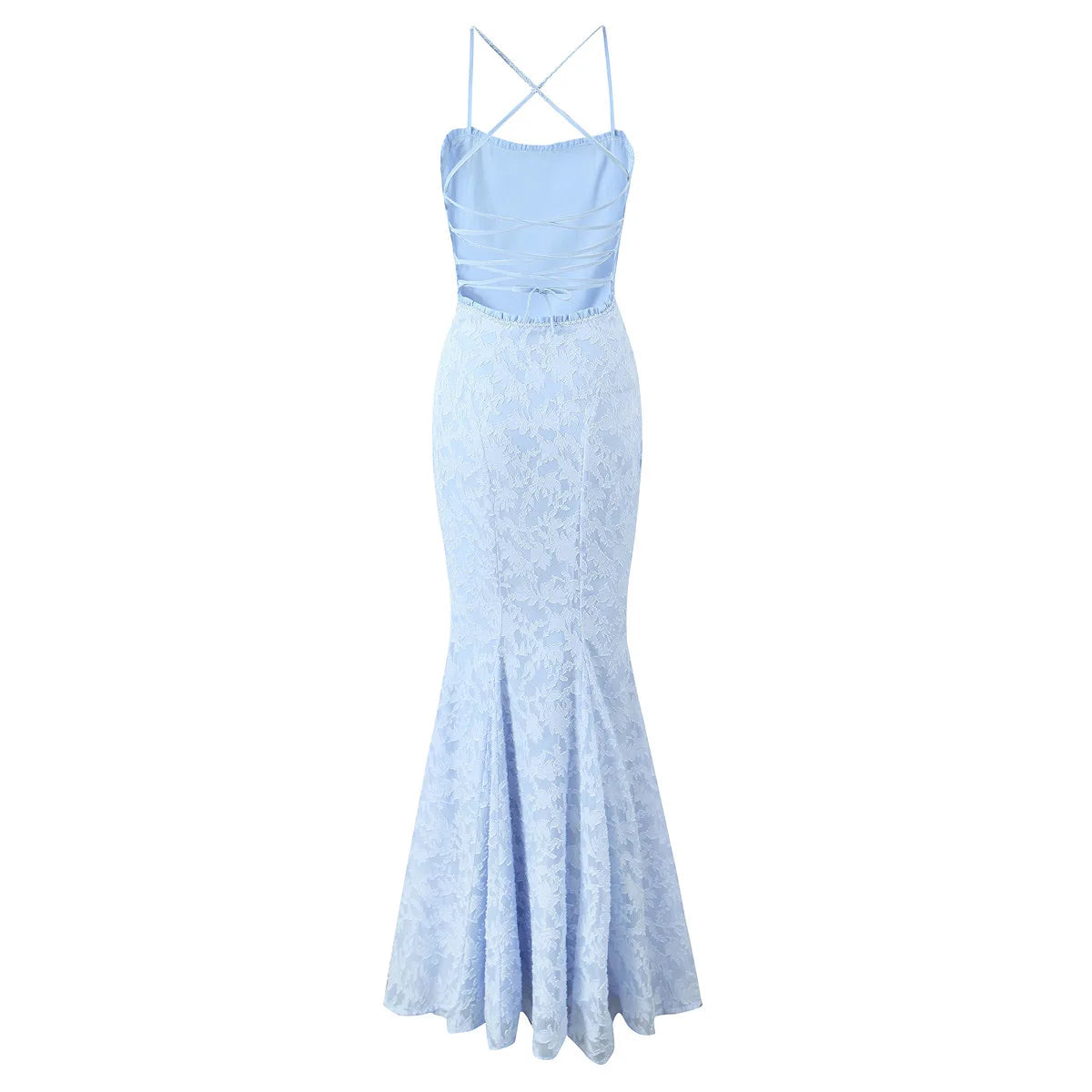 Elegant Dresses - Suninheart New Square Neck Backless Suspender Dress with Hip Wrap Sexy Slim Fit Fish Tail Long Retro Evening Dresses 2025