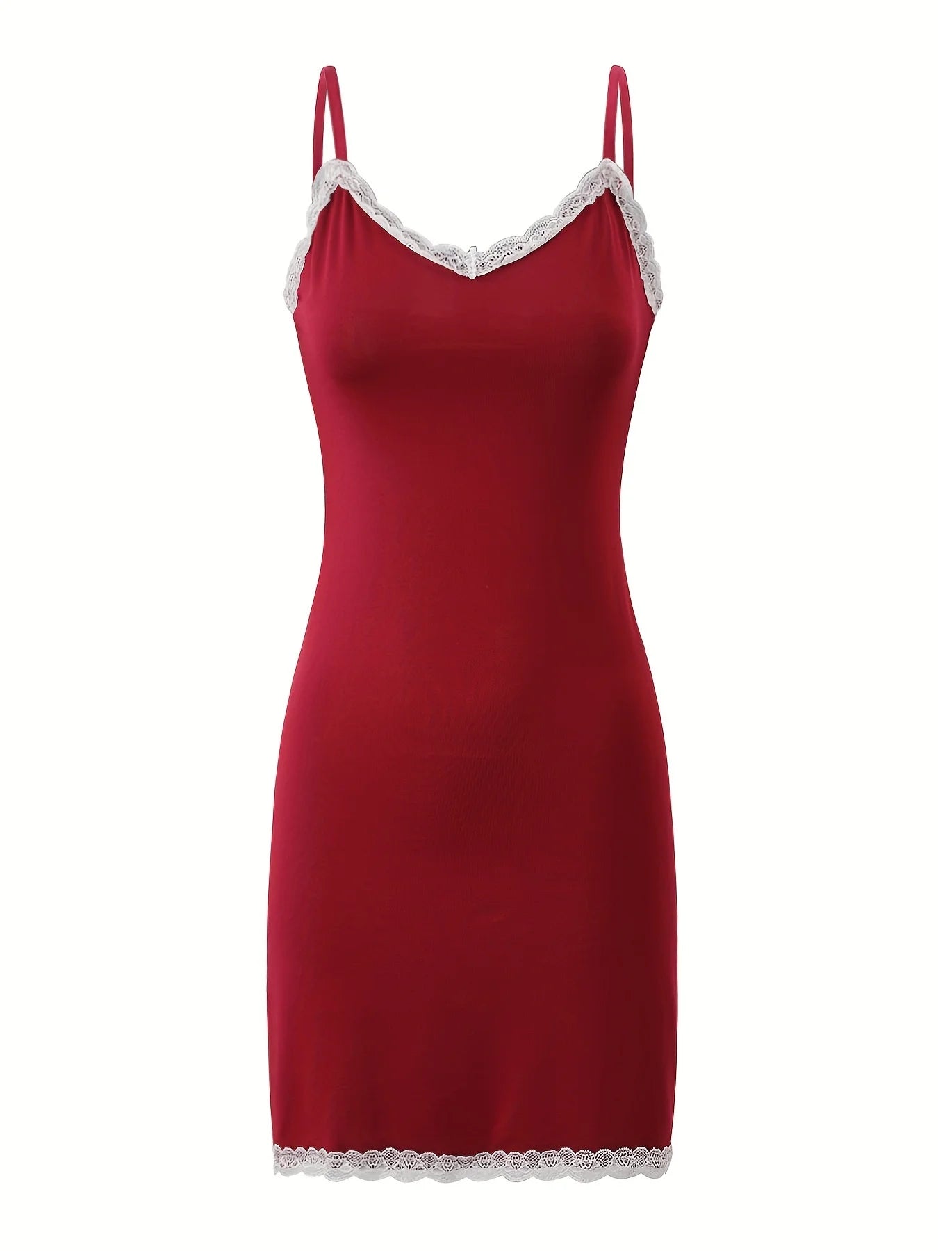 Nightdresses - Women's Sling Pajamas Dress Can Wear Lace Lace Tight Sexy Home Clothes