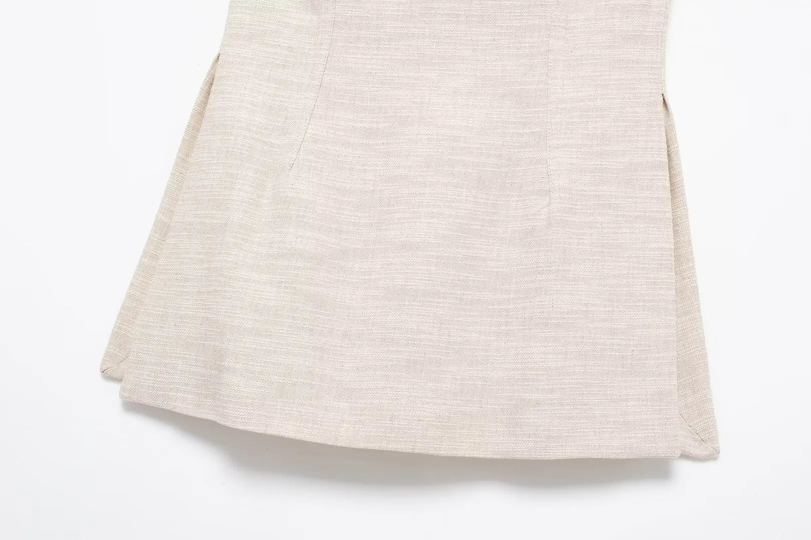 Pants Sets - Women Elegant Solid Slim Back Zipper Side Slit Crop Design Slash Neck Top+High-Waisted Zip-up Loose Long Pant 2 Piece Set