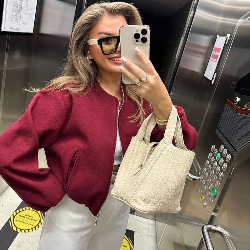 Jackets - Jacket Autumn Women's 2024 New Chic Loose Women's Coat Elegant Fashion Street Warm Youth Coat Jacket