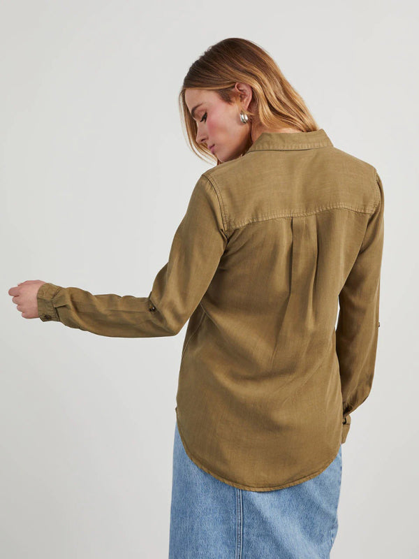 Shirts - Casual Denim Long Sleeve Shirt for Women